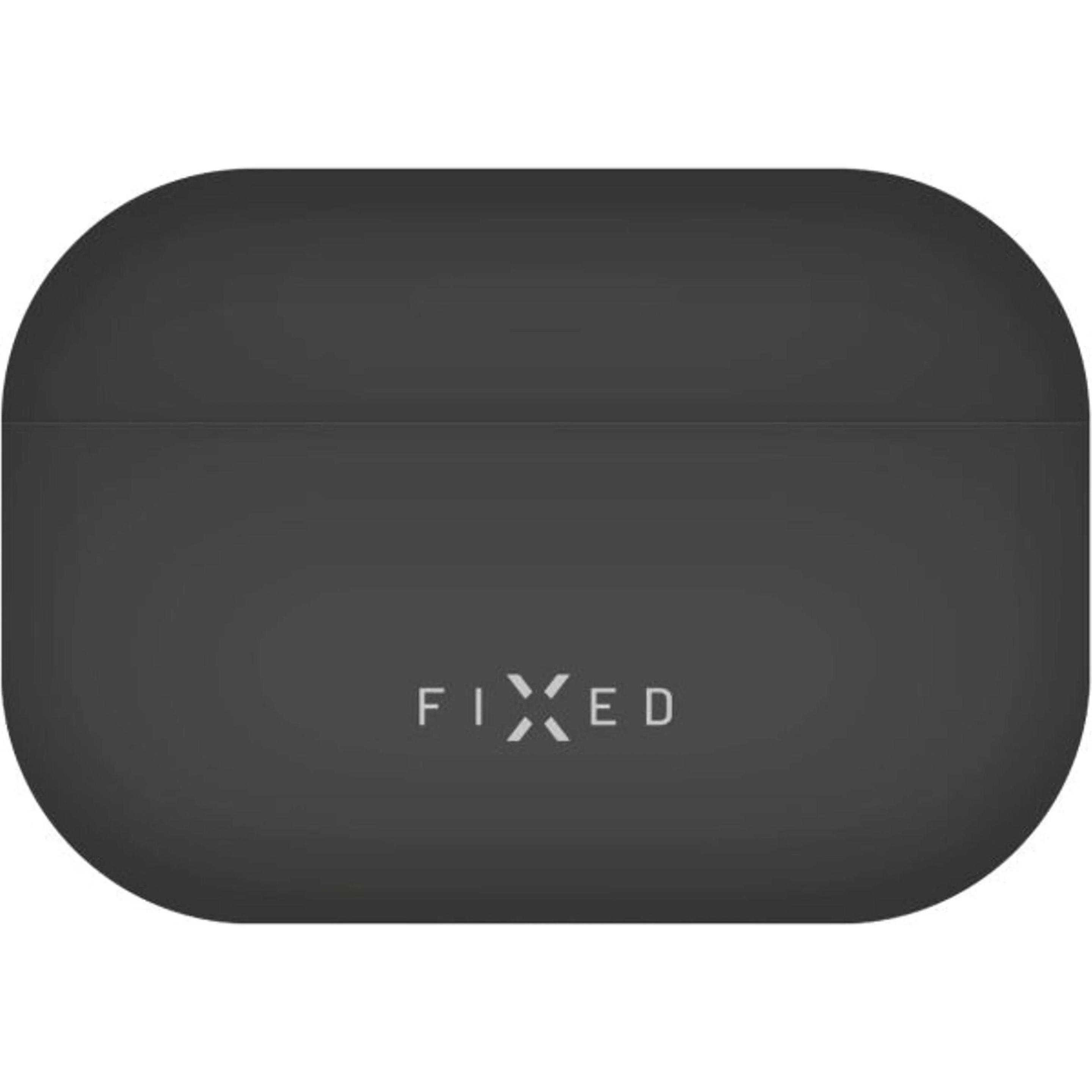 Fixed Seidiger Verteidiger für Apple Airpods Pro 2, Schwarz (FIXSIL-999-BK)