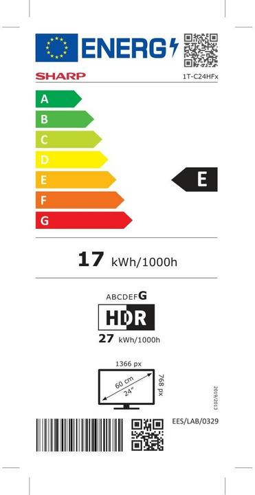Energy Label Sharp 24HF2265E (24", LED, HD, 2025)