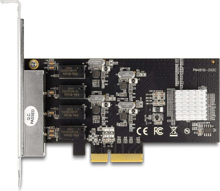 Actual product image Delock Network card 4x RJ45 1Gbps, PCI Express x4 (PCI Express 2.0 x4)