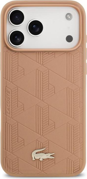 Produktbild Lacoste iPhone 17 Pro Max Back-Cover hul - MagSafe - Monogramme Print With Gold Logo - Rosa (Apple iPhone 17 Pro Max)