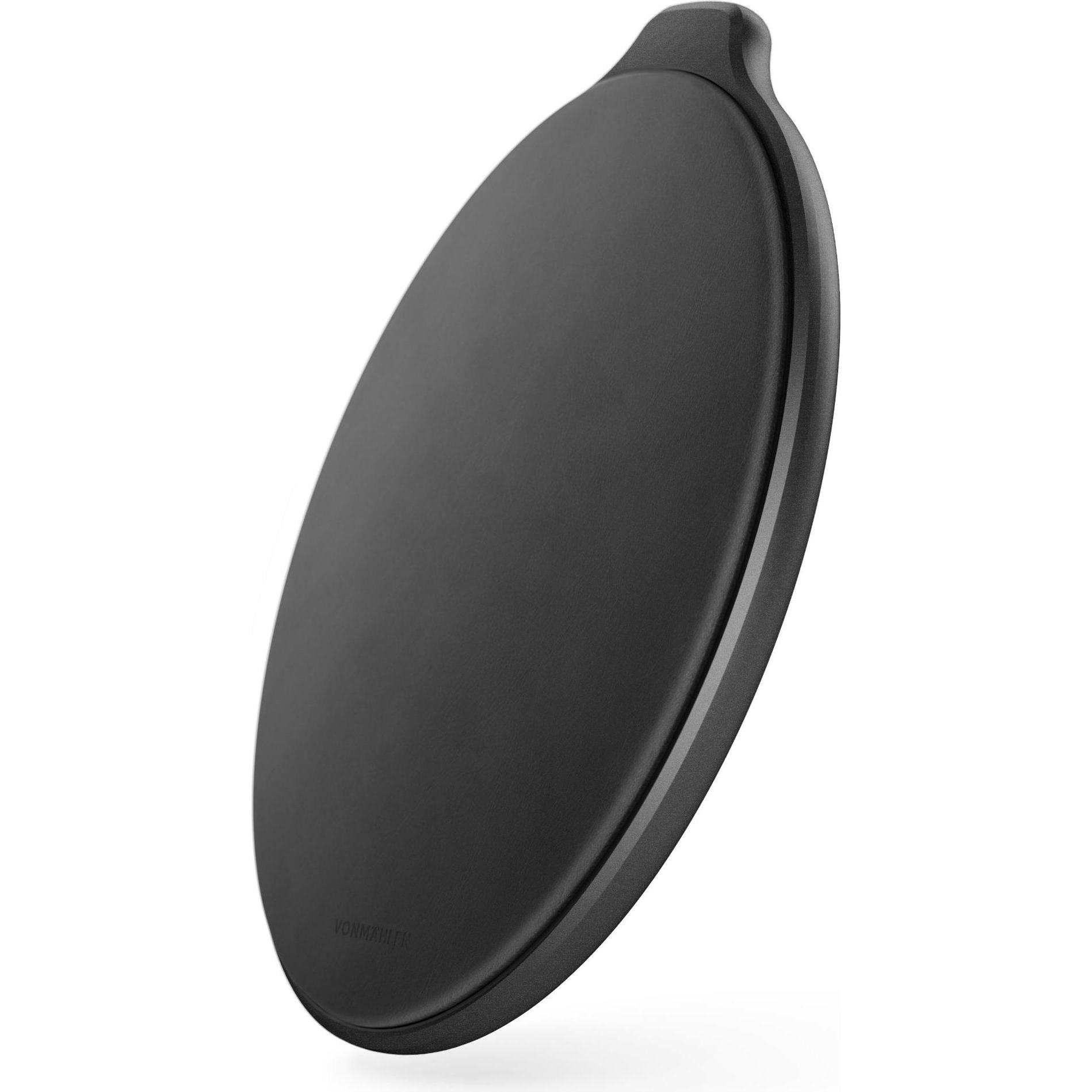 Vonmählen Aura - The Wireless Charging Pad (USB-C to USB-A cable included) - Faux Leather Black, Caricabatteria senza fili, Nero