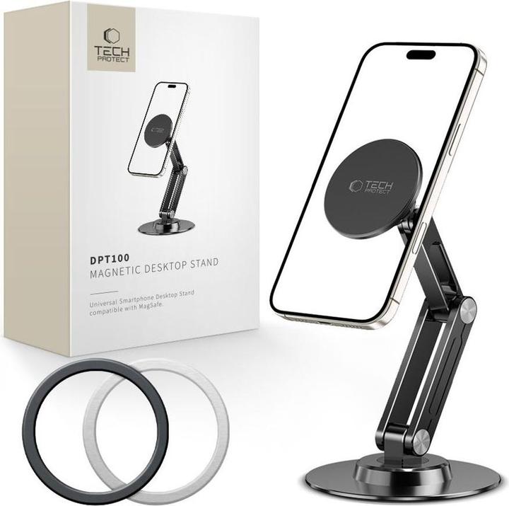 Produktbild Tech-Protect DPT100 Magnetic MagSafe Desk Phone Holder - Black