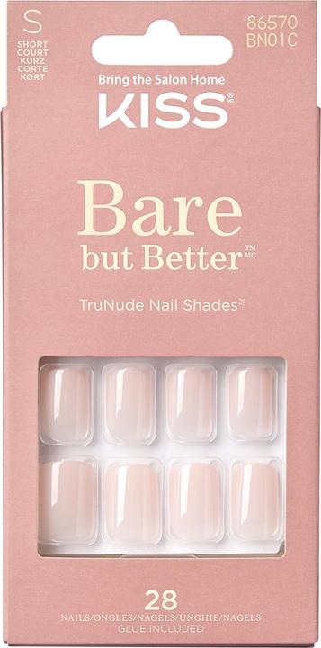 Actual product image KISS Bare But Better (Artificial nails, Nude)