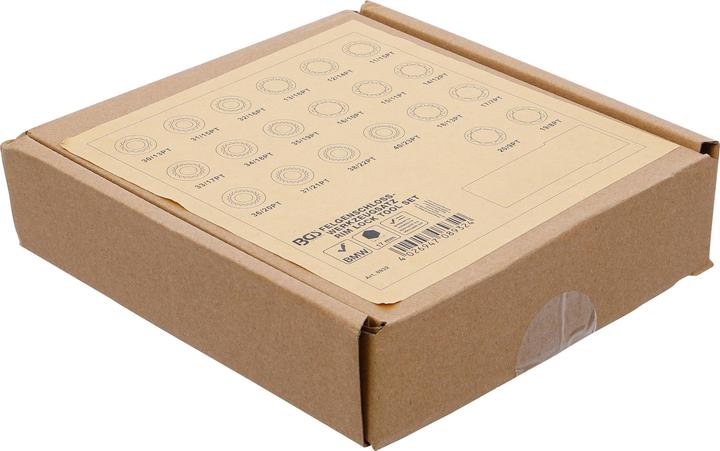 Produktbild BGS Werkstattwageneinlage 1/6: Felgenschloss-Werkzeug-Satz für BMW 21-tlg.