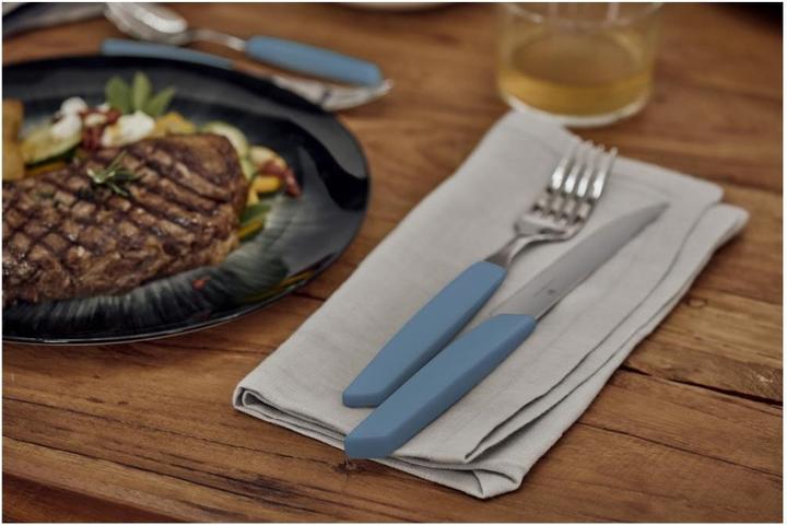 Produktbild Victorinox Besteck-Set Swiss Modern 12-teilig, Blau (12 Stk., Besteck Set)