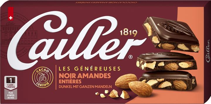Produktbild Cailler Dunkle Schokolade mit Mandeln (200 g)