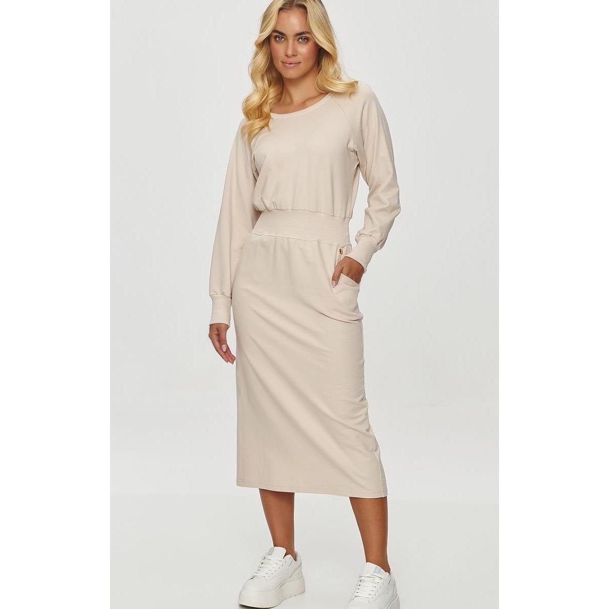 Makadamia, Damen, Kleider, Alltagskleid, Beige, (38)