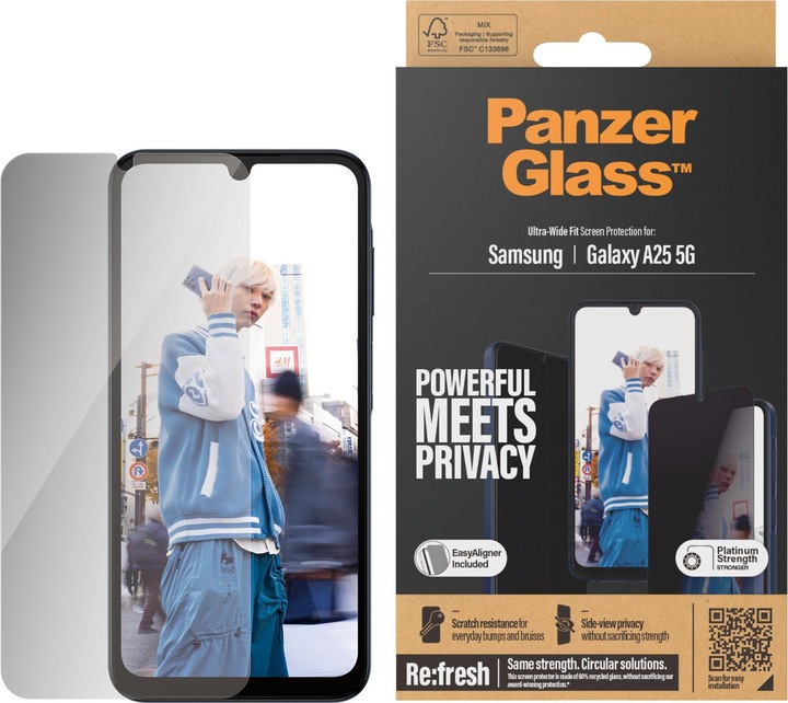 Actual product image PanzerGlass Privacy (1 Piece, Samsung Galaxy A25 5G)