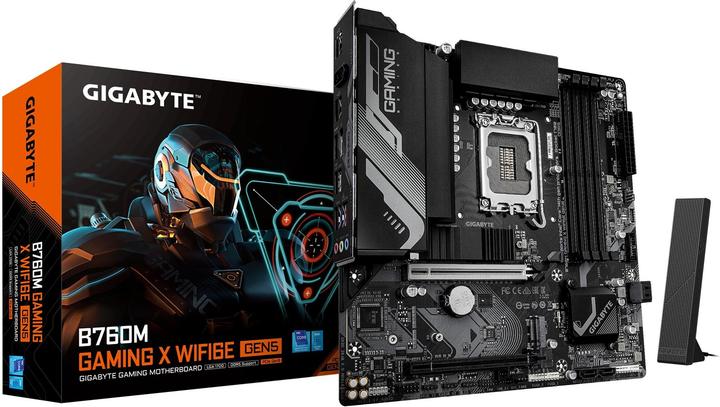 Produktbild Gigabyte B760M Gaming X WiFi6E Gen5 (B760,S1700,mATX,DDR5 (LGA 1700, Intel B760, mATX)