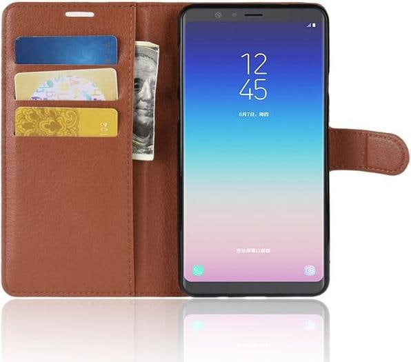 Actual product image MU Classic Litchi Leather Bookcover Series (Samsung Galaxy A9, Samsung Galaxy A8 Star)
