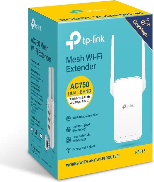 Image du produit TP-Link Répéteur de réseau maillé WLAN RE215 (433 Mbit/s, 300 Mbit/s)