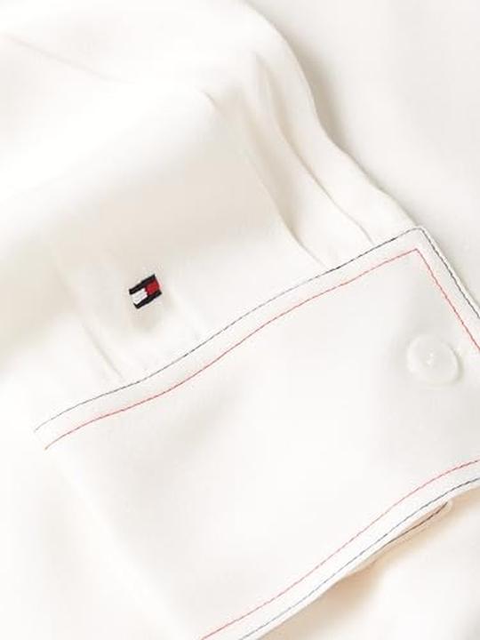 Immagine prodotto Tommy Hilfiger Camicia a Maniche Lunghe con Scollo a V e Cuciture RWB (44)