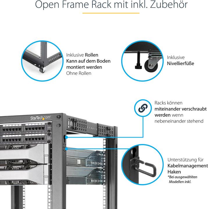 Immagine prodotto StarTech Rack Server 12u - Telaio Aperto (12 HE, Rack da 19 pollici)