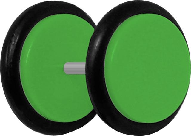 Image du produit Star Piercing Faux plug vert avec joint torique (Matières plastiques, sans laiton)