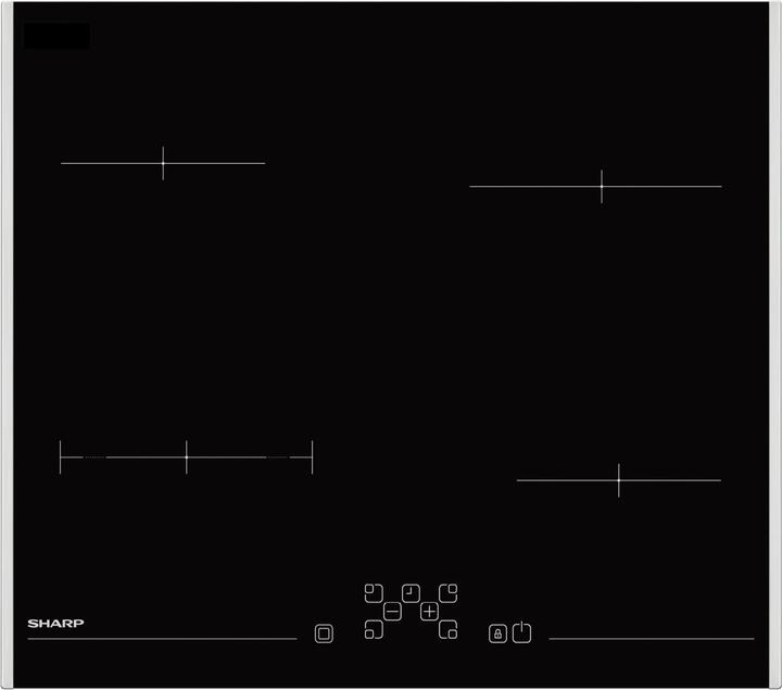 Sharp kookplaat-inbouw-60cm (59 cm, Glass ceramic hob)