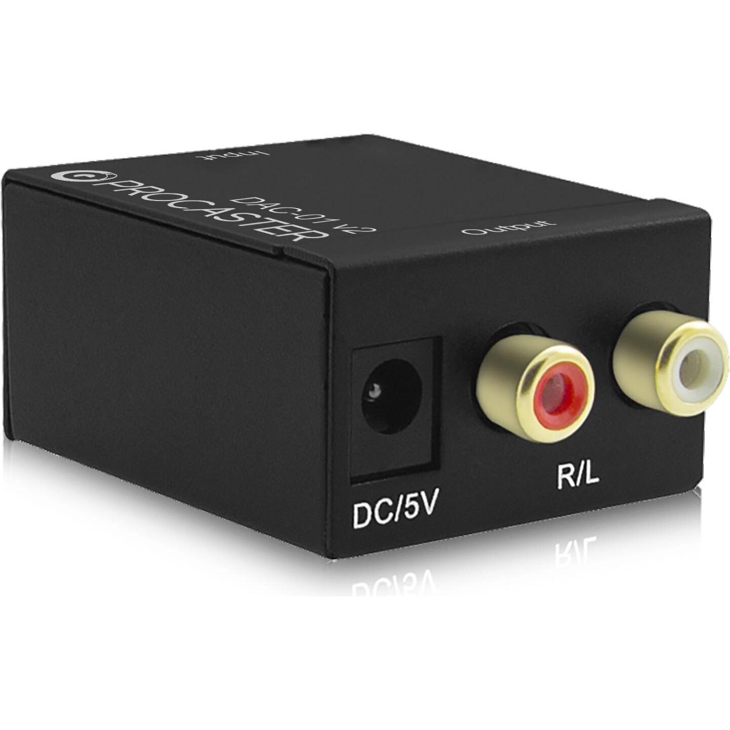 Vestel ProCaster DAC-01 v2 -D/A-muunnin, S/PDIF -> stereo RCA (DAC02)