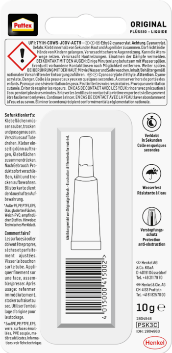 Produktbild Pattex Sekundenkleber (10 g, 10 ml)