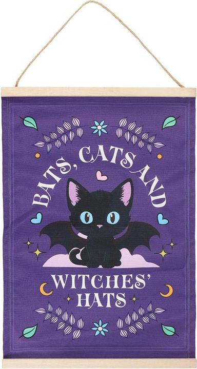 Produktbild Something Different WandDekoration Bats Cats and Witches Hats Stoff
