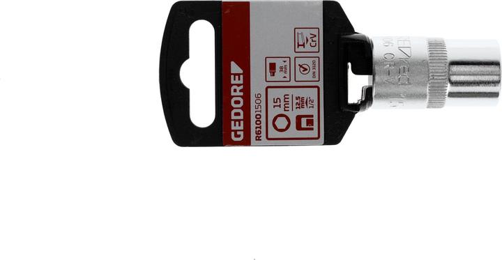 Actual product image Gedore Red 1/2 Socket 6-sided. short Ø 15 mm (15 mm)