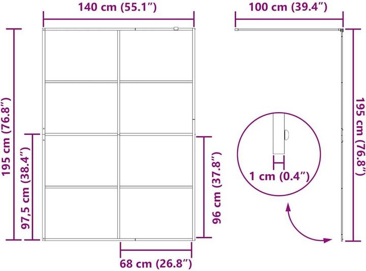Immagine prodotto VidaXL Jennee (100 cm, 90 cm, 195 cm)
