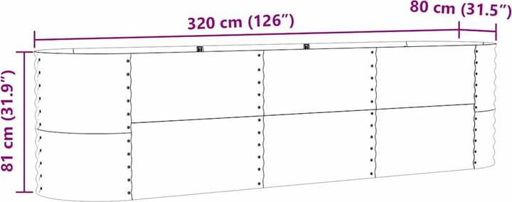 Produktbild vidaXL Metallpflanzer