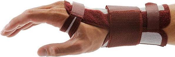 Produktbild Omnimed Ortho Manu Flex Handgelenk-Bandage links grau/bordeaux (M)