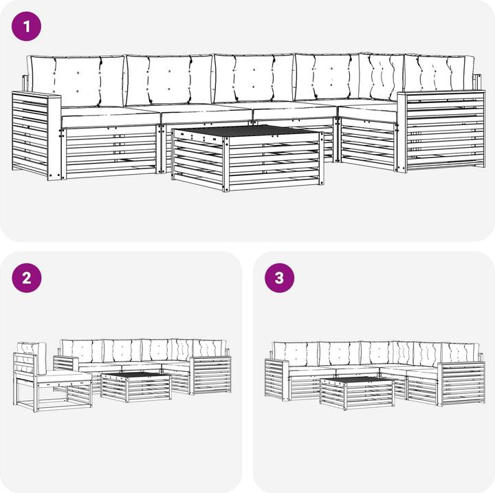 Produktbild vidaXL Outdoor-Sofa
