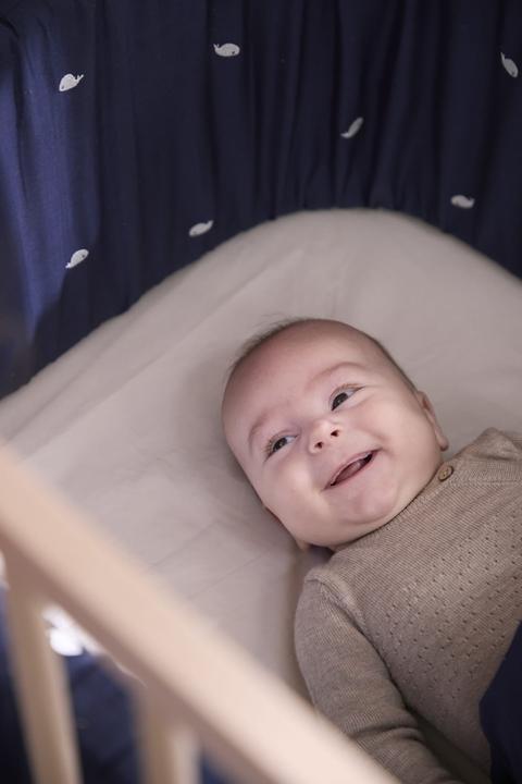 Produktbild Filibabba Bettumrandung - Wal Christian Stickerei - Midnight (4 x 4 cm)