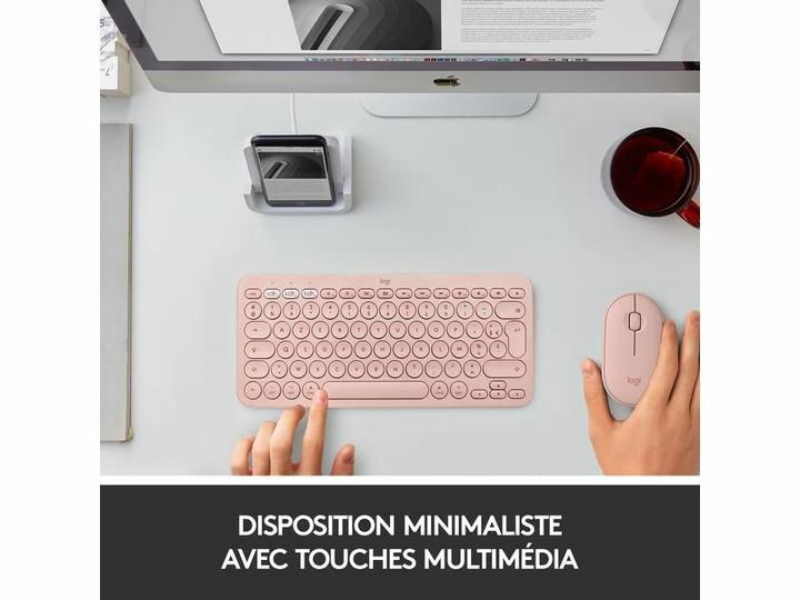 Immagine prodotto Logitech K380 per Mac Tastiera Bluetooth multi-dispositivo - ROSE - CENTRALE (CH) (CH, Senza fili)