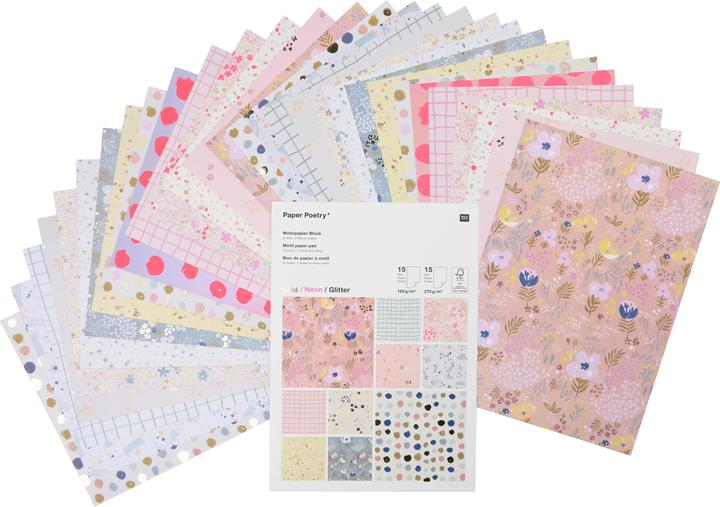 Produktbild Rico Design Motivpapier Crafted Nature (120 g/m², 30 x)