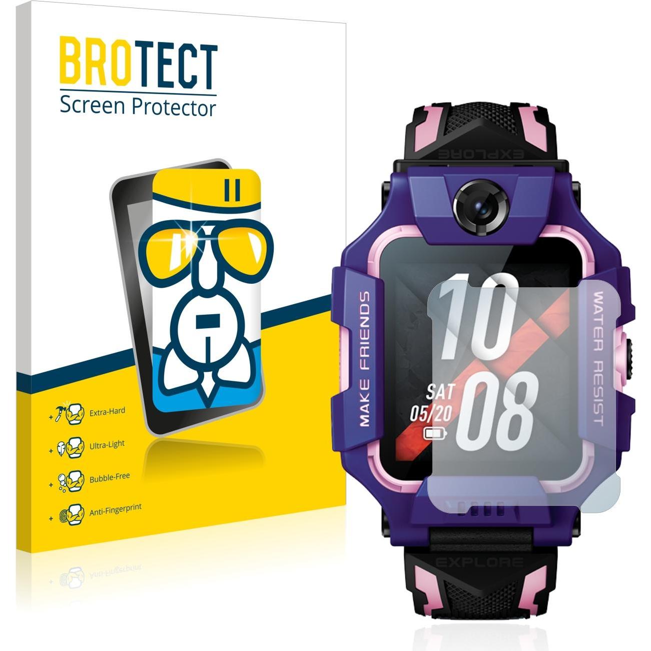 BROTECT AirGlass Panzerglasfolie, Smartwatch Schutzfolie, Transparent