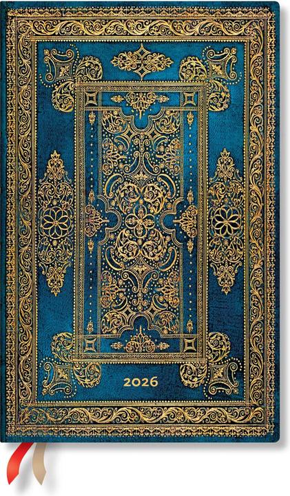 Actual product image Paperblanks PAPERBLAN Agenda Luxe Bleu 2026 DF0935-2 1W/2S VER Maxi HC FR 13.5x21cm (13.5 x 21 cm, French)