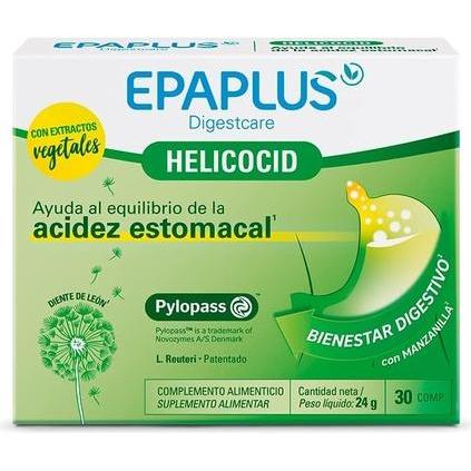 Epaplus, Bleaching, Digestcare Helicocid Hat 30 Tabletten Hilft bei Sodbrennen und Verdauungsproblemen mit Ch