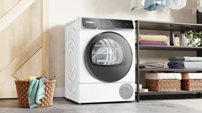 Image du produit Bosch Hausgeräte Serie 8 Heat Pump Tumble Dryer, 9 kg, white (9 kg, Droite)