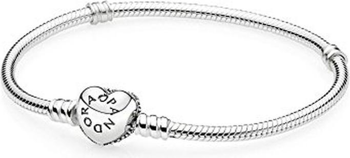 Actual product image Pandora Heart clasp bracelet (18 cm, Silver)