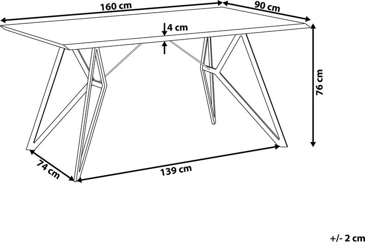 Produktbild Beliani Buscot (160 x 90 x 76 cm)