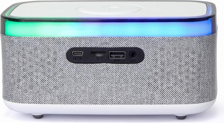 Produktbild Gembird MOBILE CHARGER WRL&ALARM CLOCK/DAC-SPKBT-QC15-GR (FM, Bluetooth)