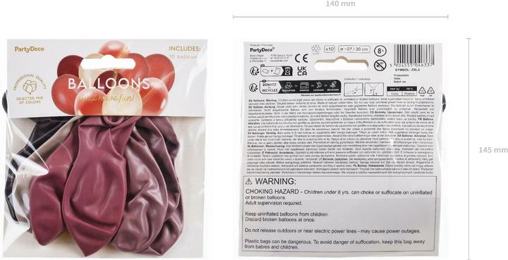 Produktbild Partydeco Latexballons - Mix Rose (10 x)