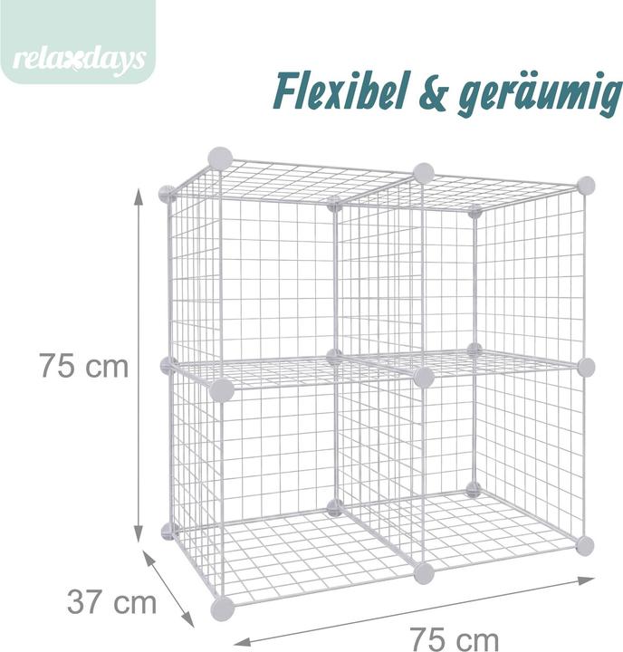 Image du produit Relaxdays étagère modulable (75 x 37 x 75 cm)