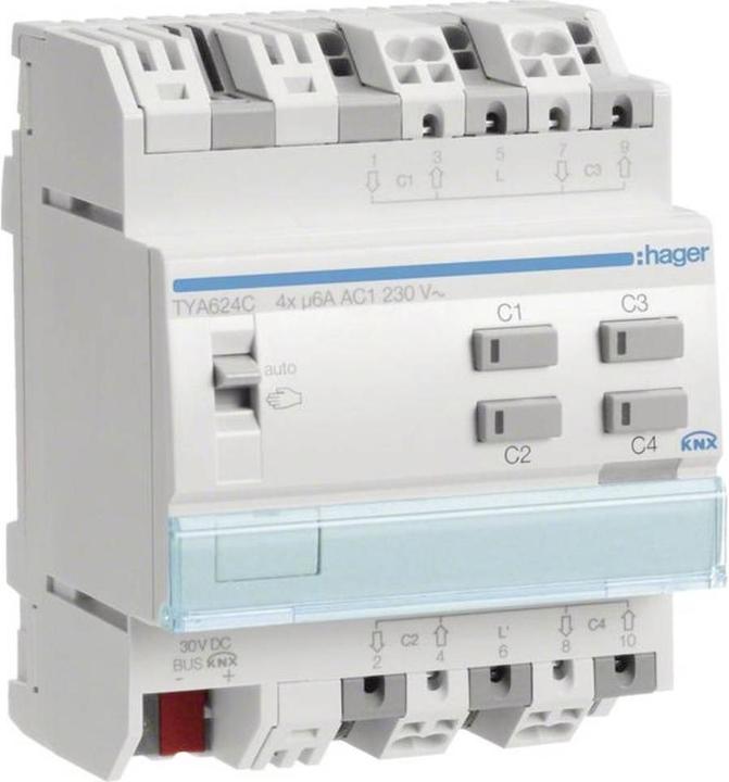 Hager Sortie store KNX quadruple, 230V