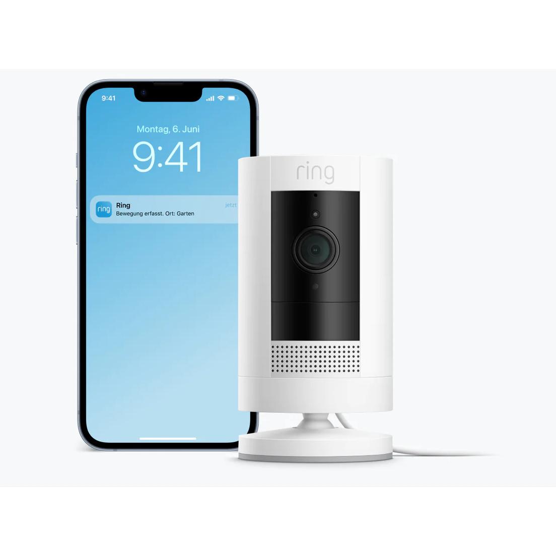 Thumbnail - Ring Stick Up Cam Plug-in (1920 x 1080 Pixels), Netzwerkkamera, Weiss