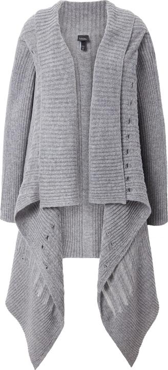 Image du produit Ulla Popken Cardigan à manches longues, coupe évasée et ouverte, finitions en pointe (42, 44, 46, 48)