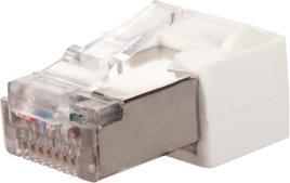 Produktbild Metz Connect 13084V0388-E Ultraflex500 RJ45 PK VoIP AB AWG26 S/FTP weiss 0,3m (SF/UTP, CAT6, 0.30 m)