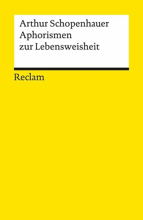 Produktbild Aphorismen zur Lebensweisheit (Deutsch, Arthur Hübscher, Arthur Schopenhauer, 1986)