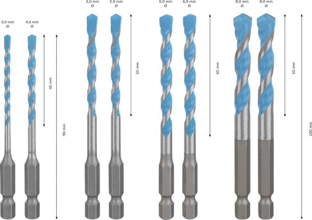 Produktbild Bosch Professional Expert HEX-9 Multi Construction (3.0, 4.0, 5.0, 6.0, 8.0)