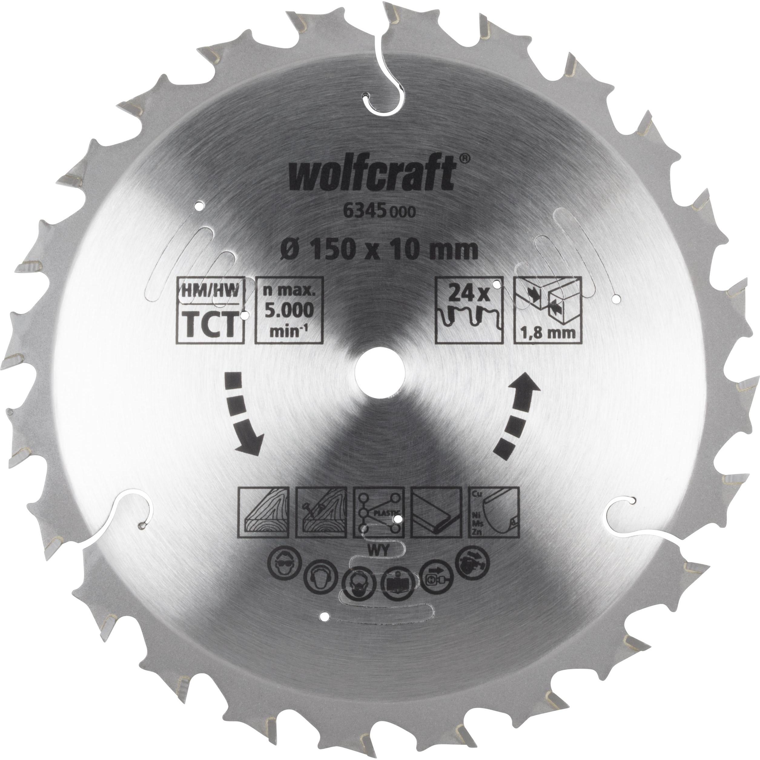 Thumbnail - wolfcraft, Sägeblatt, Kreissägeblatt für Akku-Handkreissägen Serie lila, Ø 190 mm