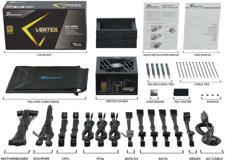 Immagine prodotto Seasonic Vertex GX-850 (850 W)