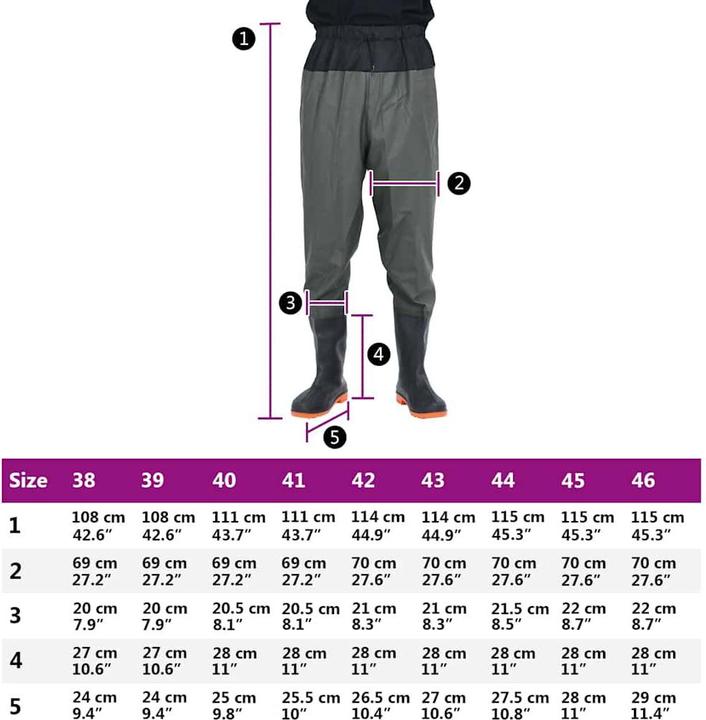 Image du produit vidaXL Waders à la taille avec bottes (42)