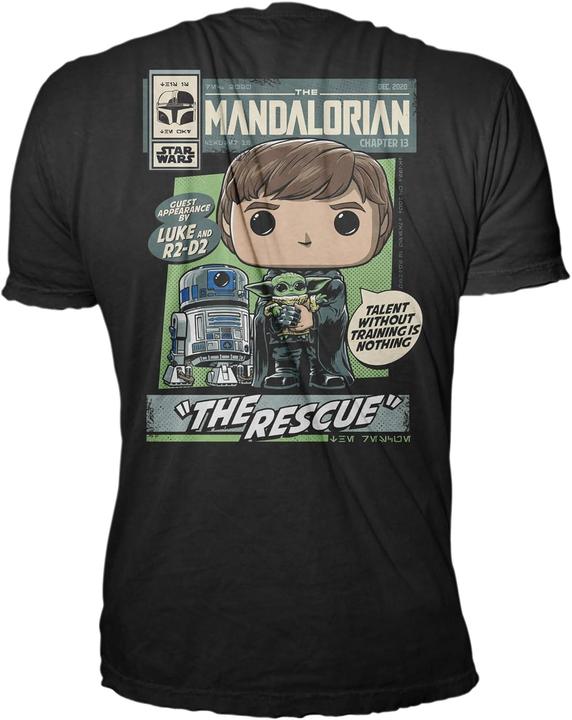 Actual product image Funko THE MANDALORIAN -Booble Head POP N°482 -Luke avec Enfant + T-shirt (S)