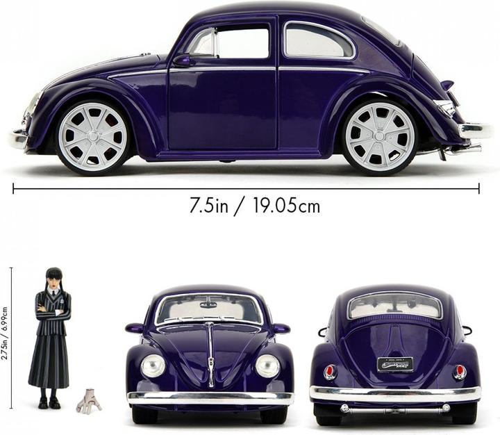 Actual product image Jada Wednesday Volkswagen Beetle 1:24